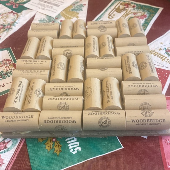 Handmade cork trivet. Made with corks. About 7 x 8 inches. - Picture 3 of 3